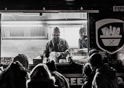 Street Photography "Winter Imbiss Freuden zum Weihnachtsrodeo", Kühlhaus Berlin 2017